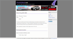 Desktop Screenshot of poidsideal.net