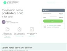 Tablet Screenshot of poidsideal.com